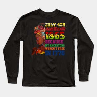 Black History Juneteenth 1865 African American Pride Melanin Long Sleeve T-Shirt